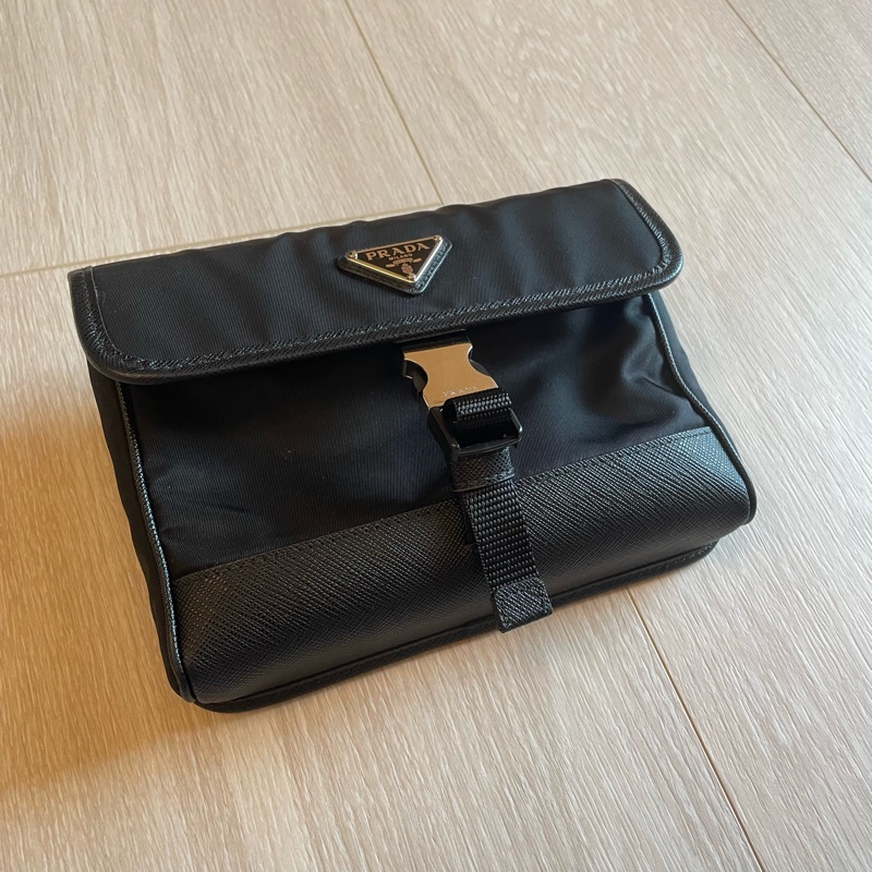 PRADA 小包 Re-Nylon and Saffiano leather smartphone case-5