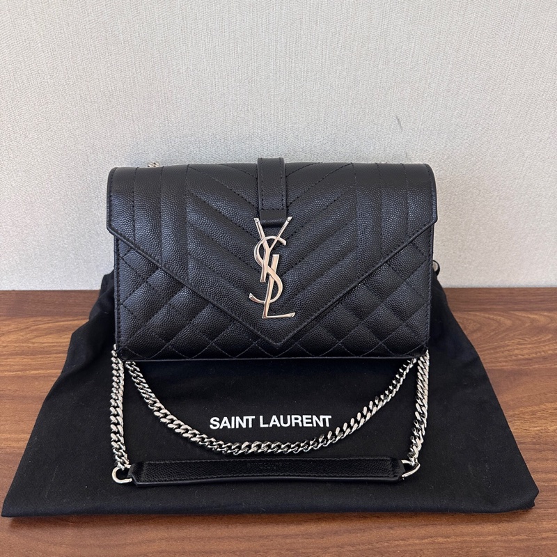 99新 聖羅蘭/YSL 信封包 牛皮革 21 X 13 X 6🧡-0