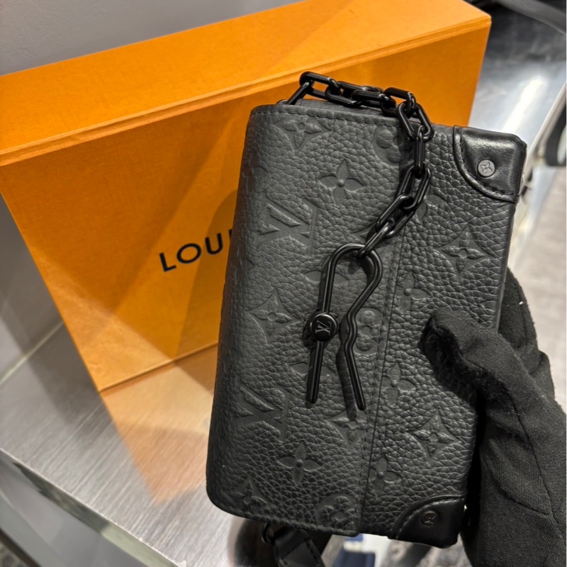 狀況好🌟Louis Vuitton LV Steamer 黑色壓紋皮革｜Classic Trend CT精品｜台北東區實體-6