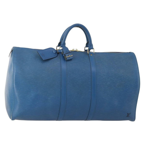 路易威登 Epi Keepall 55 波士頓包 托萊多藍 M42955 LV 正品 175524A