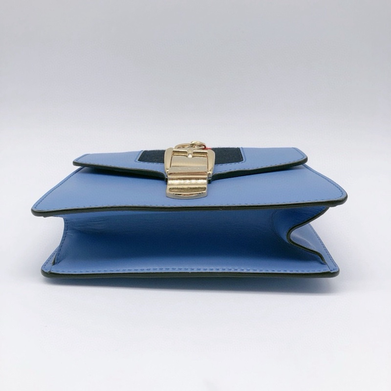 GUCCI古馳塞爾維亞藍色單肩包斜挎包 正品-4