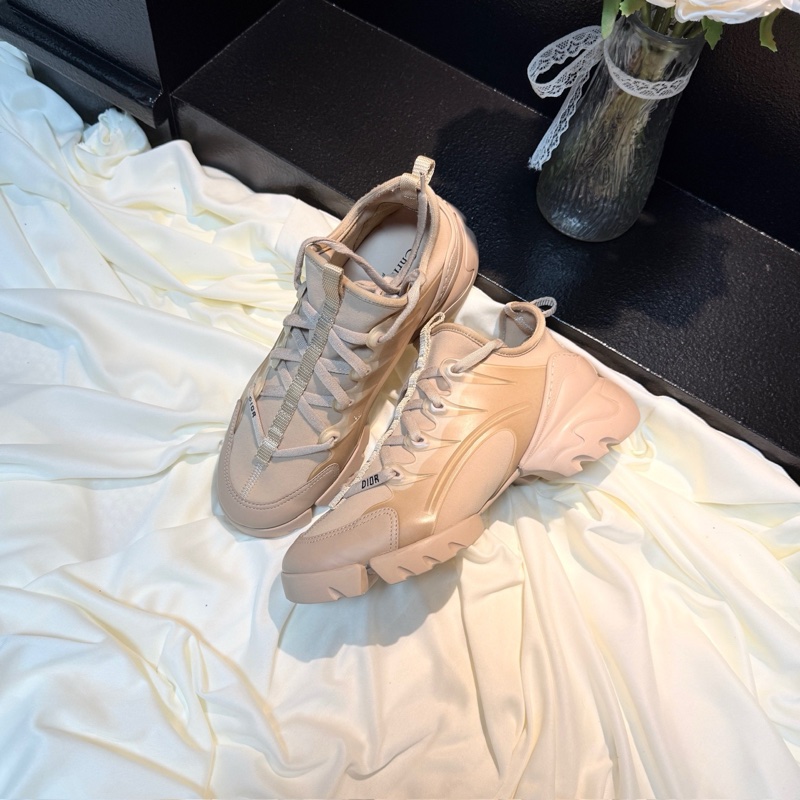 Dior/迪奧 D-Connect藕粉色老爹鞋 37.5碼-0
