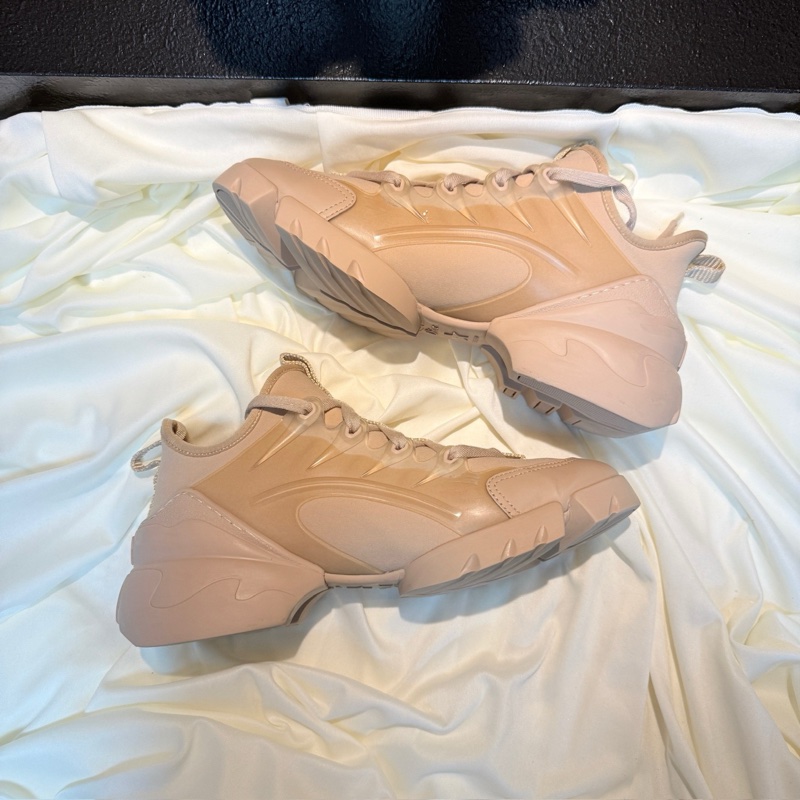 Dior/迪奧 D-Connect藕粉色老爹鞋 37.5碼-3