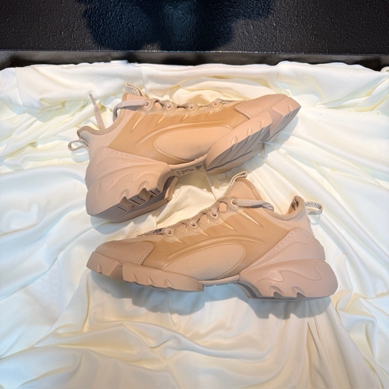 Dior/迪奧 D-Connect藕粉色老爹鞋 37.5碼-4