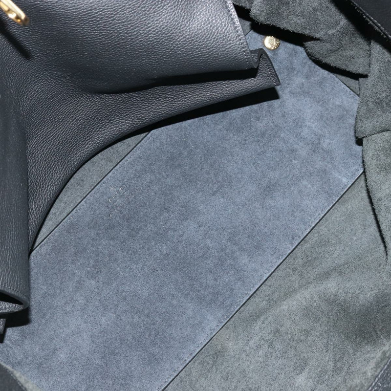 【日本直送】GUCCI 皮革雙肩包 黑色金色 674837 正品 mr2372V-16