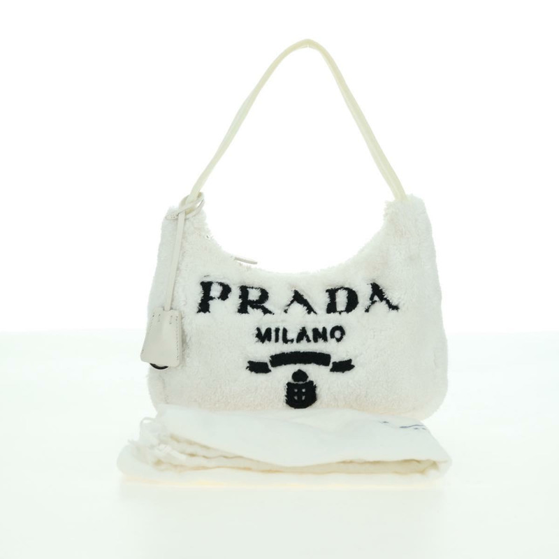 【日本直送】PRADA 白色銀色手提包 Auth 177111M-11