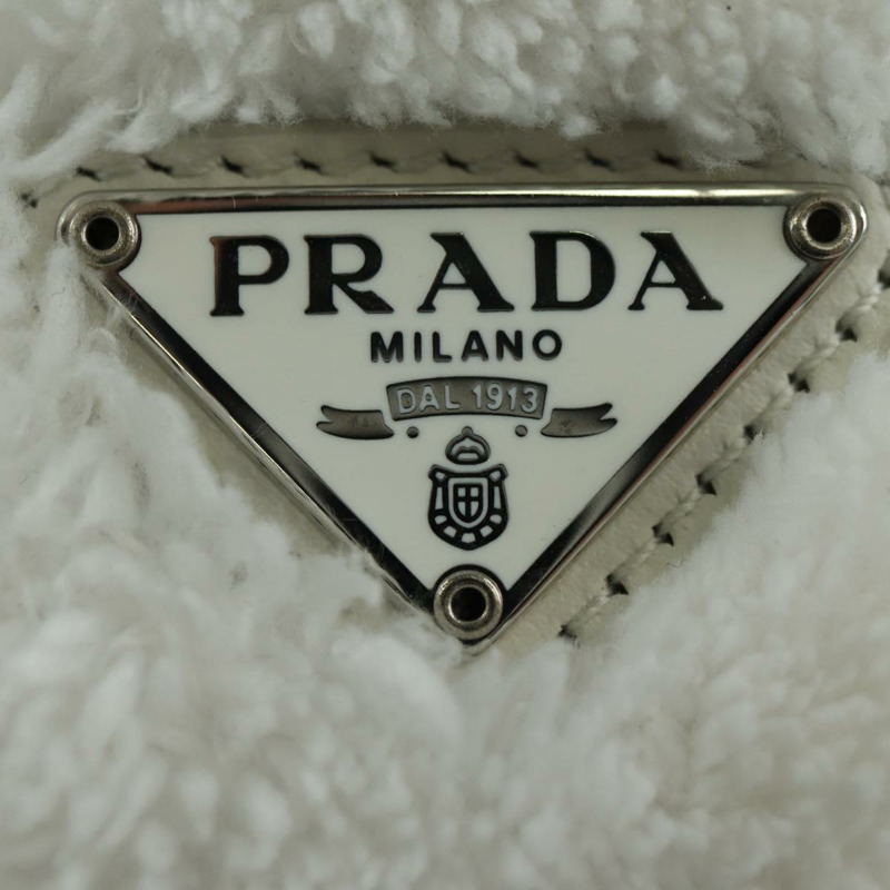 【日本直送】PRADA 白色銀色手提包 Auth 177111M-17