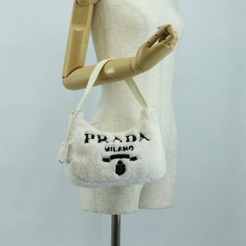 【日本直送】PRADA 白色銀色手提包 Auth 177111M-25