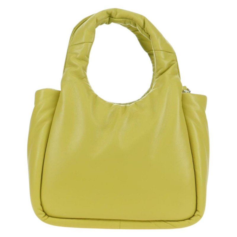 【日本直送】PRADA 手提包 皮革 兩用 黃色 銀色 正品 177165SAM-1