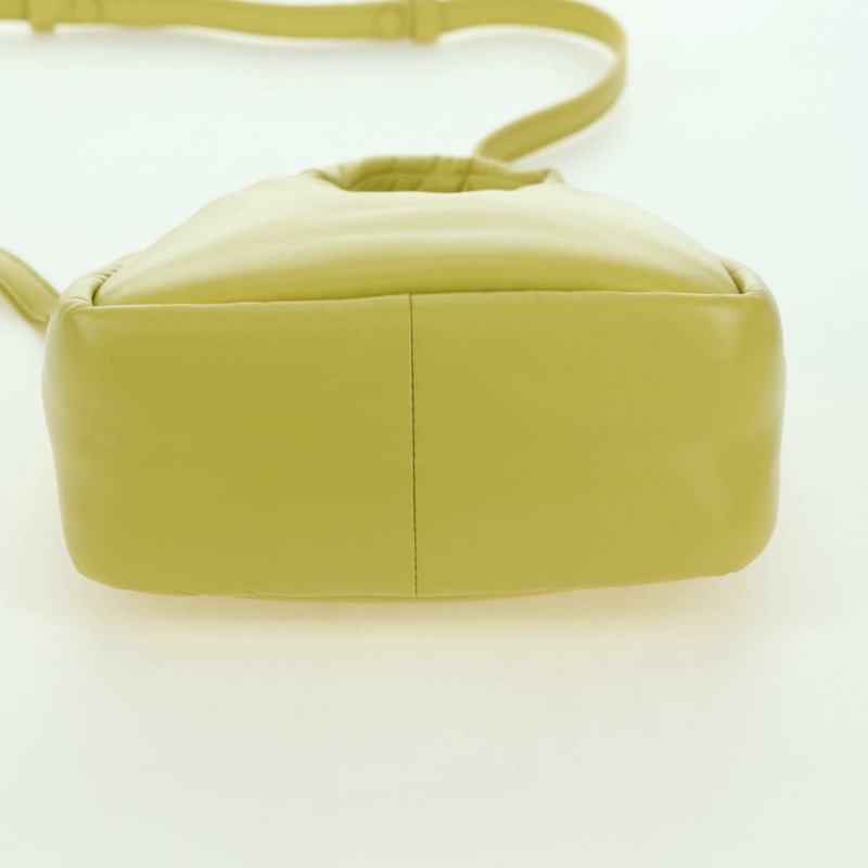 【日本直送】PRADA 手提包 皮革 兩用 黃色 銀色 正品 177165SAM-4