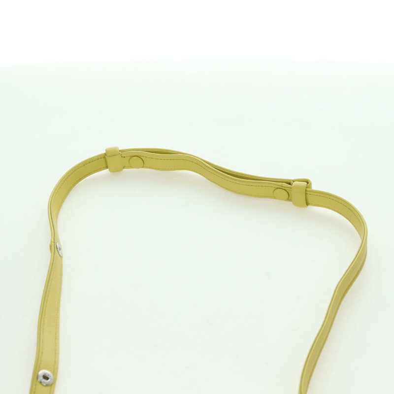 【日本直送】PRADA 手提包 皮革 兩用 黃色 銀色 正品 177165SAM-13