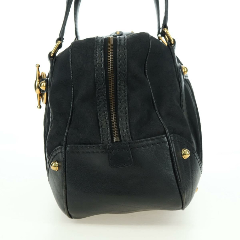 【日本直送】GUCCI GG帆布手提包 黑色 金色 211967 正品 177510V-3
