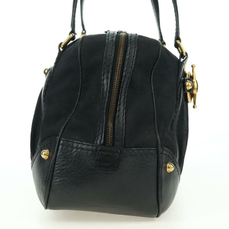 【日本直送】GUCCI GG帆布手提包 黑色 金色 211967 正品 177510V-4