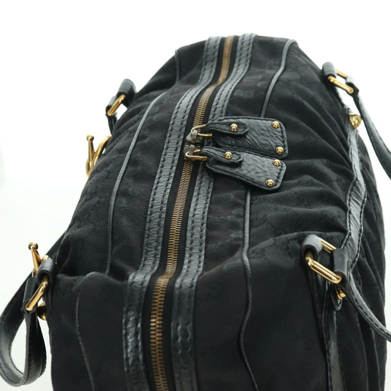 【日本直送】GUCCI GG帆布手提包 黑色 金色 211967 正品 177510V-5