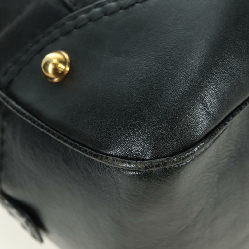 【日本直送】GUCCI GG帆布手提包 黑色 金色 211967 正品 177510V-9