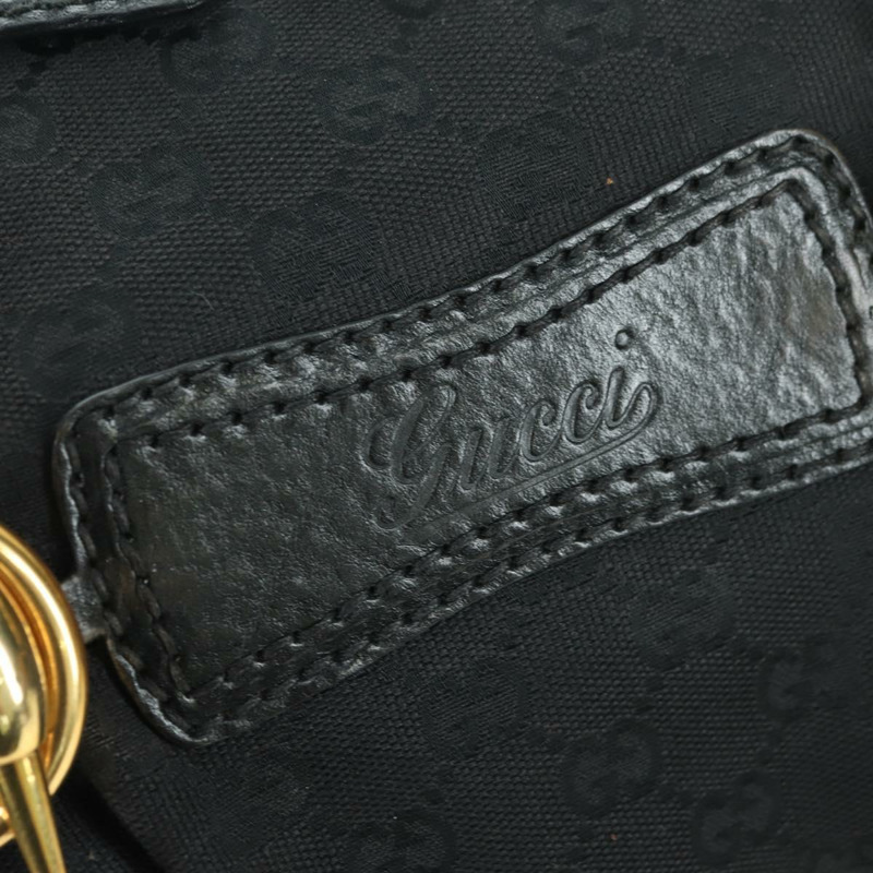 【日本直送】GUCCI GG帆布手提包 黑色 金色 211967 正品 177510V-13
