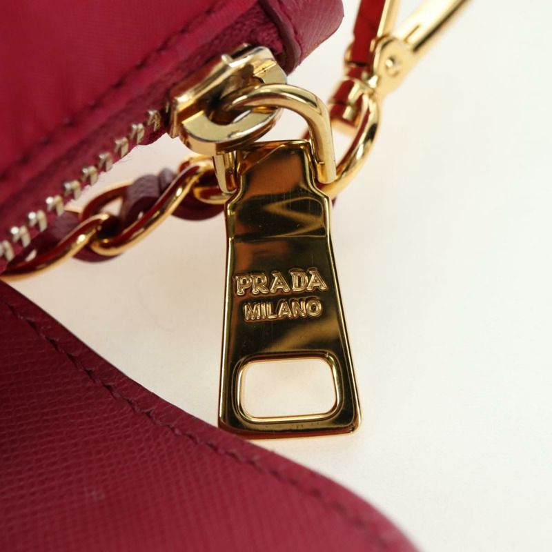 【日本直送】PRADA 尼龍粉紅金色鏈條單肩包 正品 177013V-19