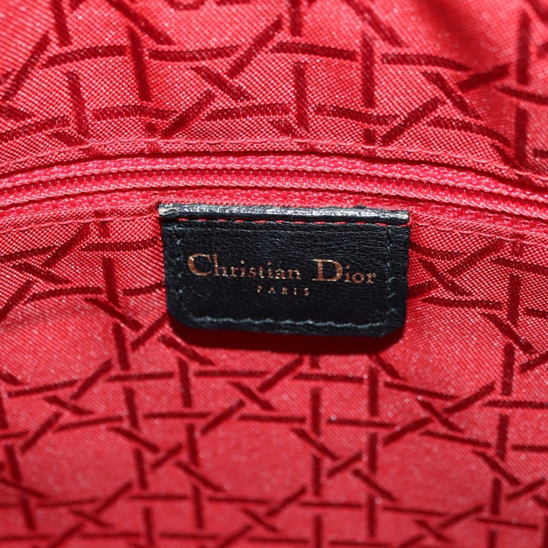 【日本直送】Christian Dior Lady Dior Canage 羊皮雙肩包，黑色金色，正品，貨號 177649SAM-17