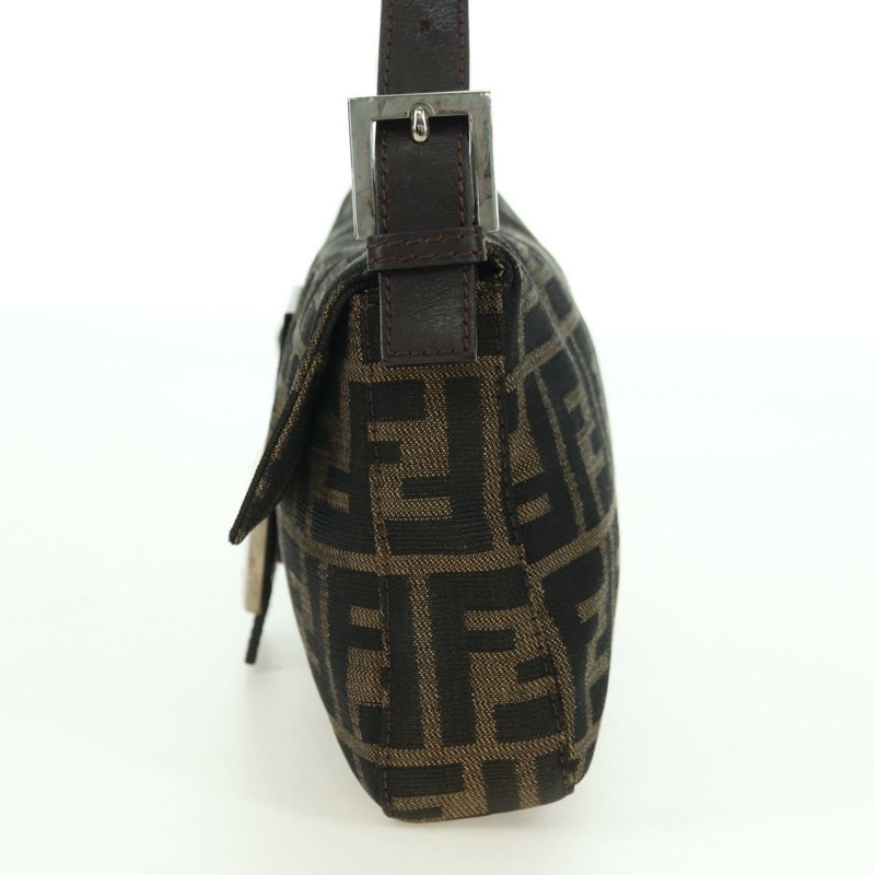 【日本直送】FENDI Zucca帆布Mamma Baguette單肩包 棕色/黑色 正品 177646SAV-2