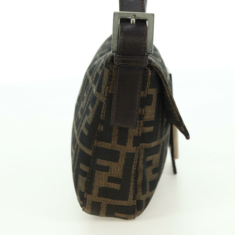 【日本直送】FENDI Zucca帆布Mamma Baguette單肩包 棕色/黑色 正品 177646SAV-3