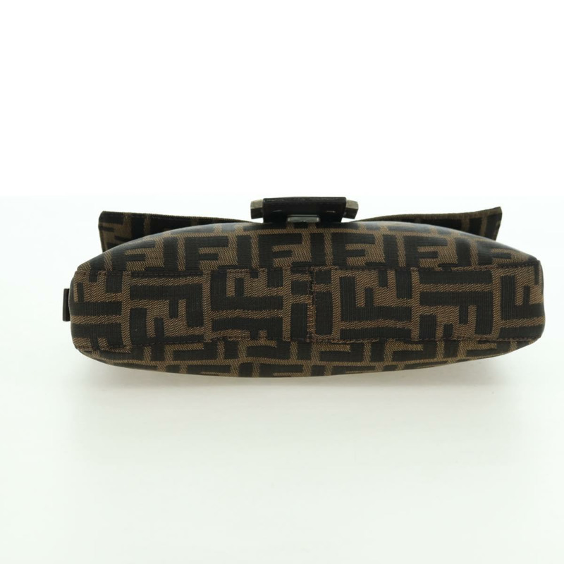 【日本直送】FENDI Zucca帆布Mamma Baguette單肩包 棕色/黑色 正品 177646SAV-4