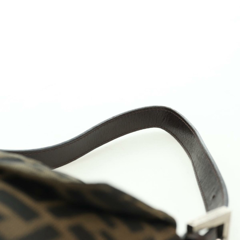 【日本直送】FENDI Zucca帆布Mamma Baguette單肩包 棕色/黑色 正品 177646SAV-13
