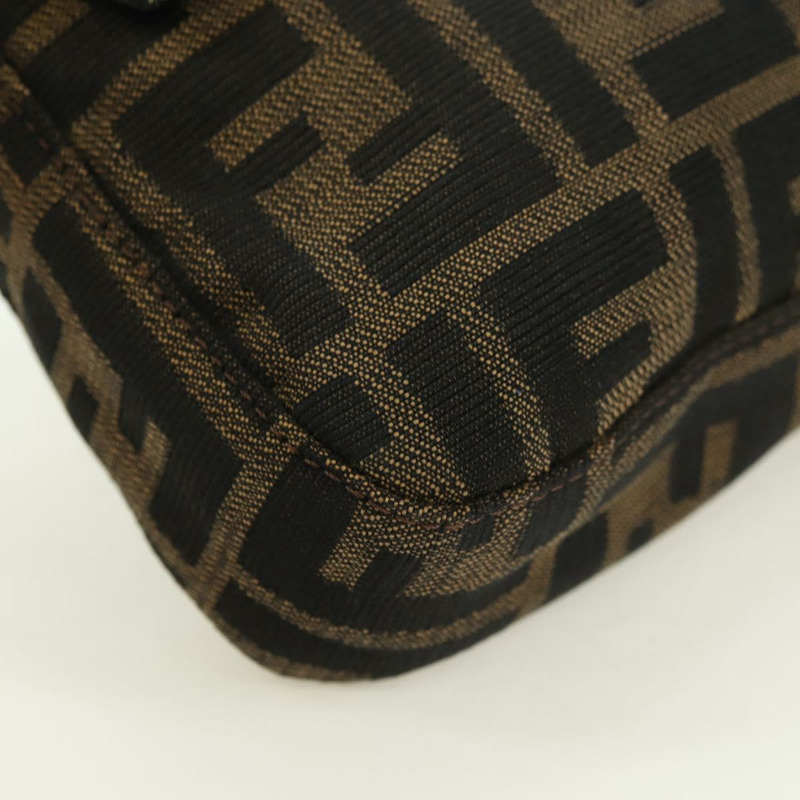 【日本直送】FENDI Zucca帆布Mamma Baguette單肩包 棕色/黑色 正品 177646SAV-14