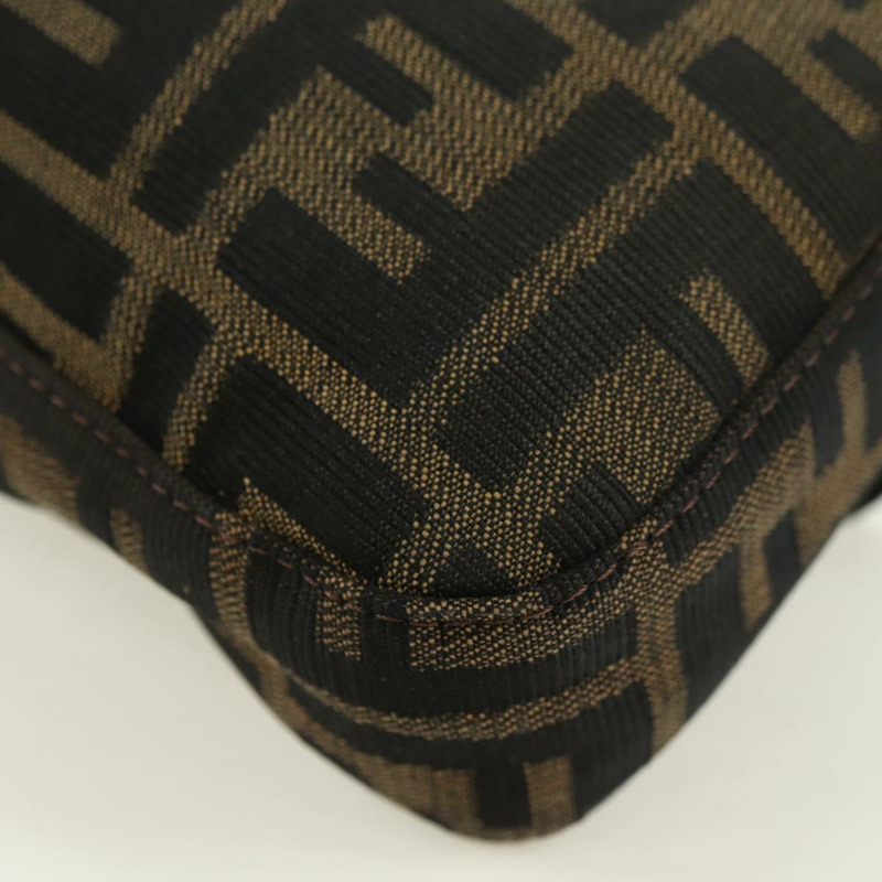 【日本直送】FENDI Zucca帆布Mamma Baguette單肩包 棕色/黑色 正品 177646SAV-17