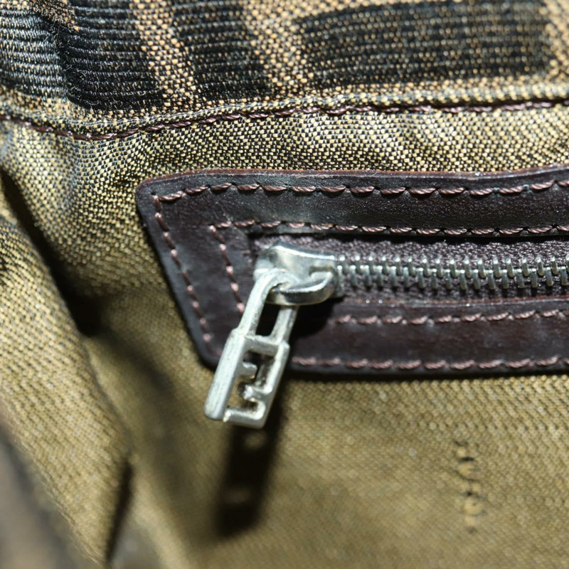 【日本直送】FENDI Zucca帆布Mamma Baguette單肩包 棕色/黑色 正品 177646SAV-23