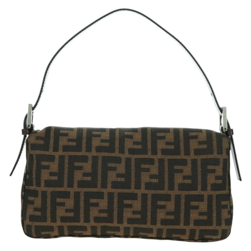 【日本直送】FENDI Zucca帆布Mamma Baguette單肩包 棕色/黑色 正品 177645SAV-1