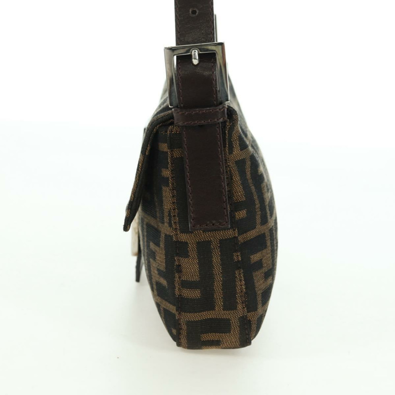 【日本直送】FENDI Zucca帆布Mamma Baguette單肩包 棕色/黑色 正品 177645SAV-2