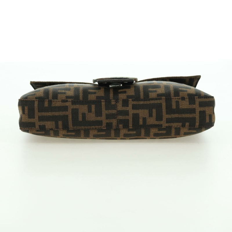 【日本直送】FENDI Zucca帆布Mamma Baguette單肩包 棕色/黑色 正品 177645SAV-4