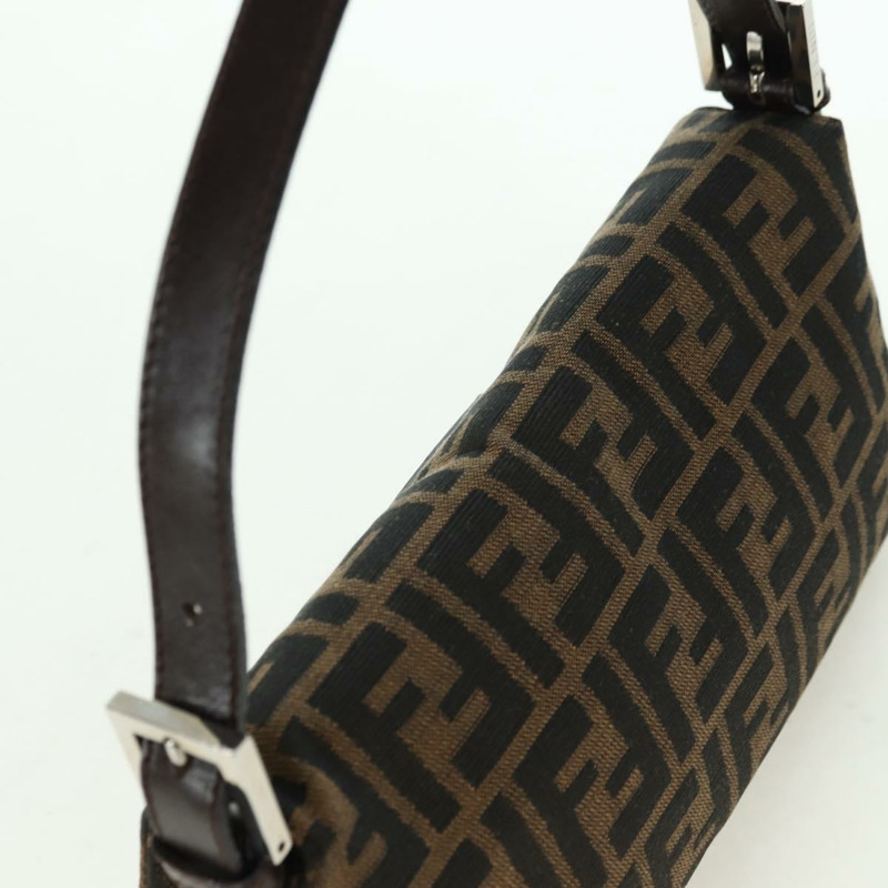 【日本直送】FENDI Zucca帆布Mamma Baguette單肩包 棕色/黑色 正品 177645SAV-5