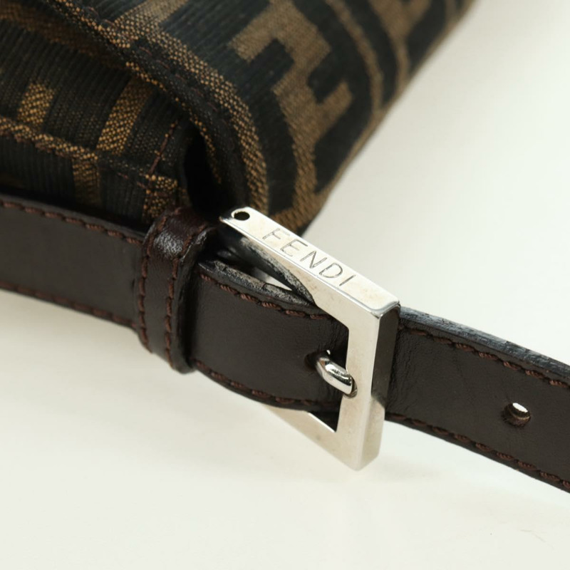 【日本直送】FENDI Zucca帆布Mamma Baguette單肩包 棕色/黑色 正品 177645SAV-7