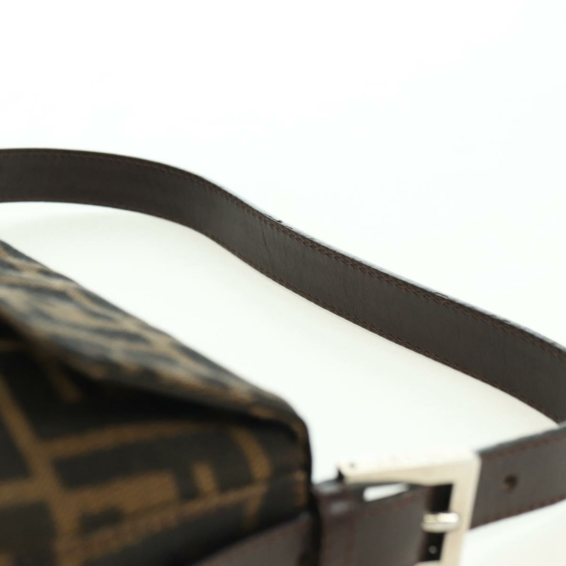 【日本直送】FENDI Zucca帆布Mamma Baguette單肩包 棕色/黑色 正品 177645SAV-13