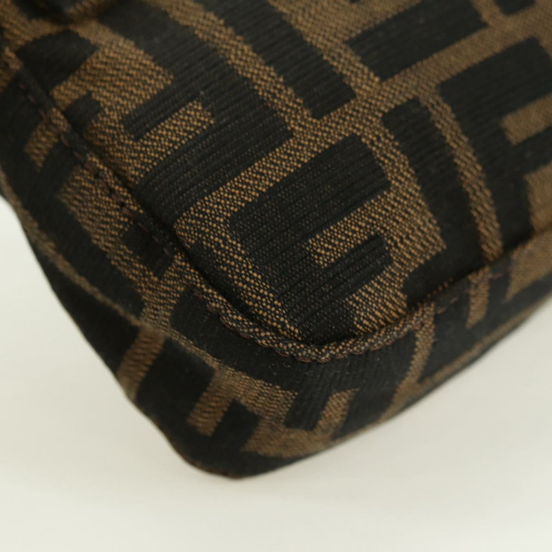 【日本直送】FENDI Zucca帆布Mamma Baguette單肩包 棕色/黑色 正品 177645SAV-14