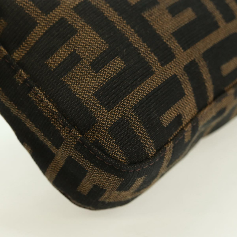 【日本直送】FENDI Zucca帆布Mamma Baguette單肩包 棕色/黑色 正品 177645SAV-16