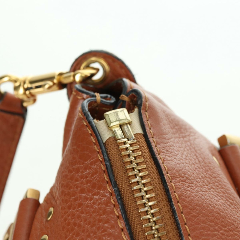 【日本直送】Chloe Marcie 手提包 真皮 兩用 棕色 金色 正品 177703M-21