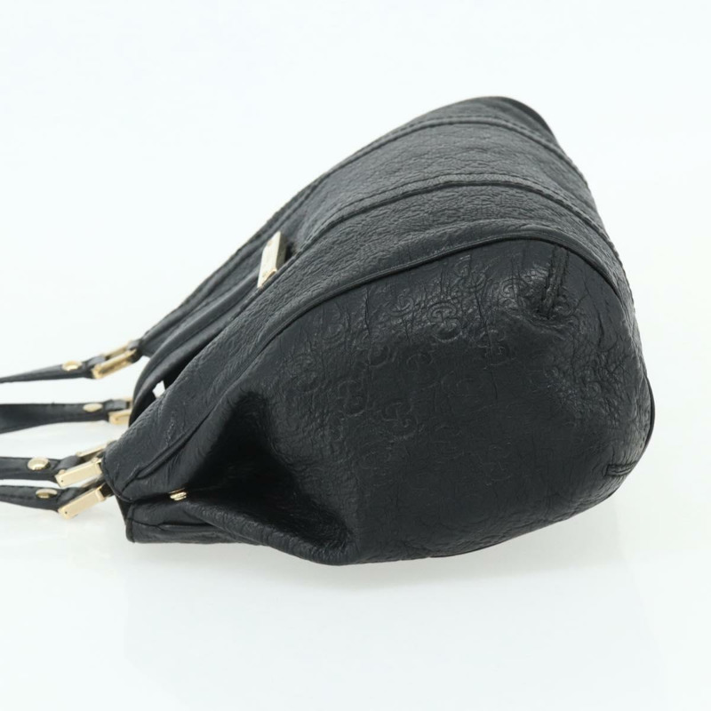 【日本直送】GUCCI GG帆布Guccissima托特包，黑色金色皮革款，貨號233609，正品編號177826A-3