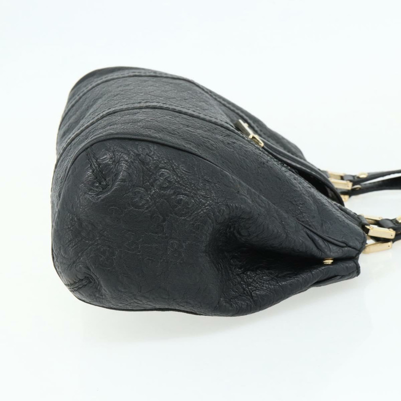 【日本直送】GUCCI GG帆布Guccissima托特包，黑色金色皮革款，貨號233609，正品編號177826A-4