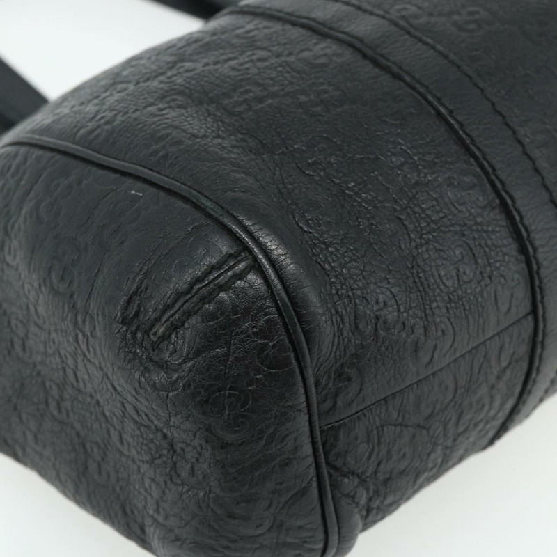 【日本直送】GUCCI GG帆布Guccissima托特包，黑色金色皮革款，貨號233609，正品編號177826A-10