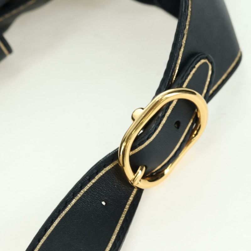 【日本直送】GUCCI Jackie 竹節單肩包，黑色金色皮革，貨號 281178，正品編號 177840SAM-7