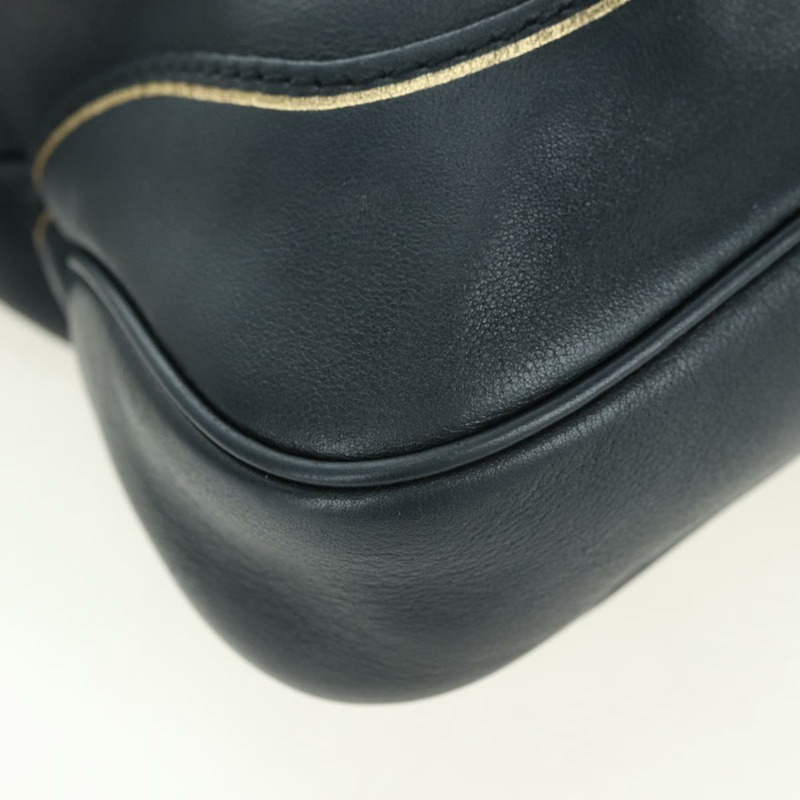 【日本直送】GUCCI Jackie 竹節單肩包，黑色金色皮革，貨號 281178，正品編號 177840SAM-10
