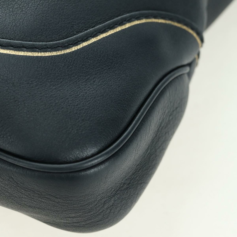 【日本直送】GUCCI Jackie 竹節單肩包，黑色金色皮革，貨號 281178，正品編號 177840SAM-11