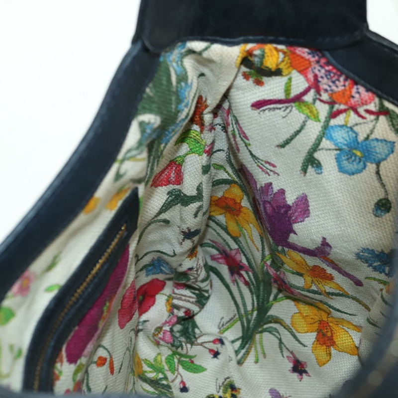 【日本直送】GUCCI Jackie 竹節單肩包，黑色金色皮革，貨號 281178，正品編號 177840SAM-22