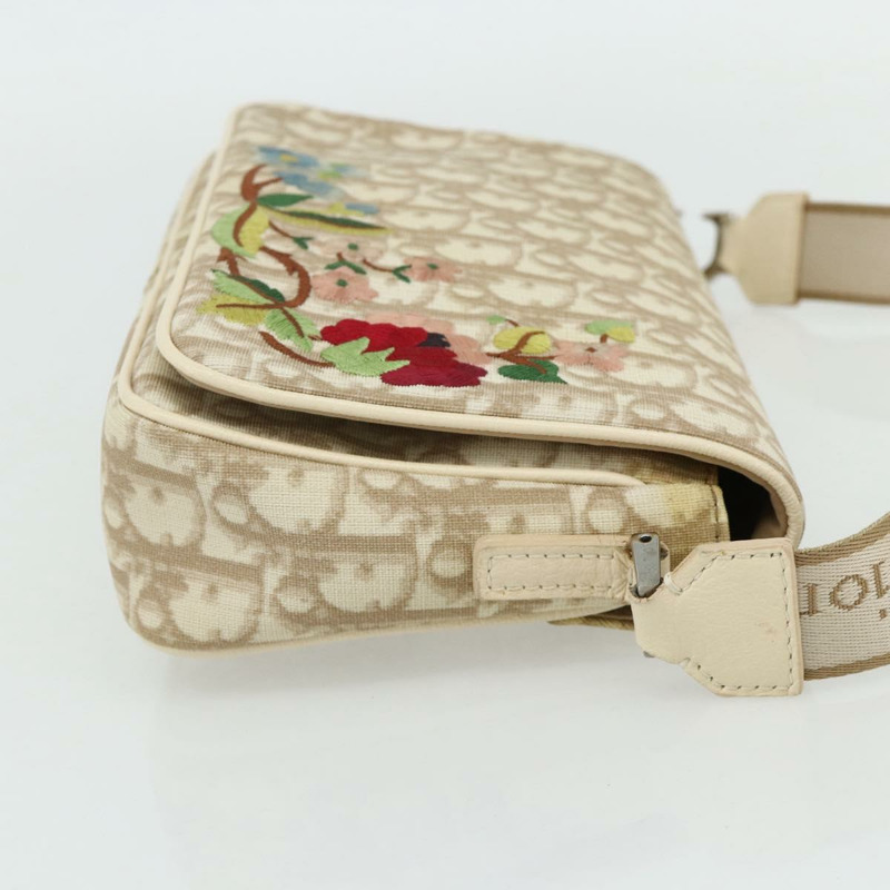 【日本直送】Christian Dior Trotter帆布肩背包 PVC 米色 銀色 正品 177983A-4