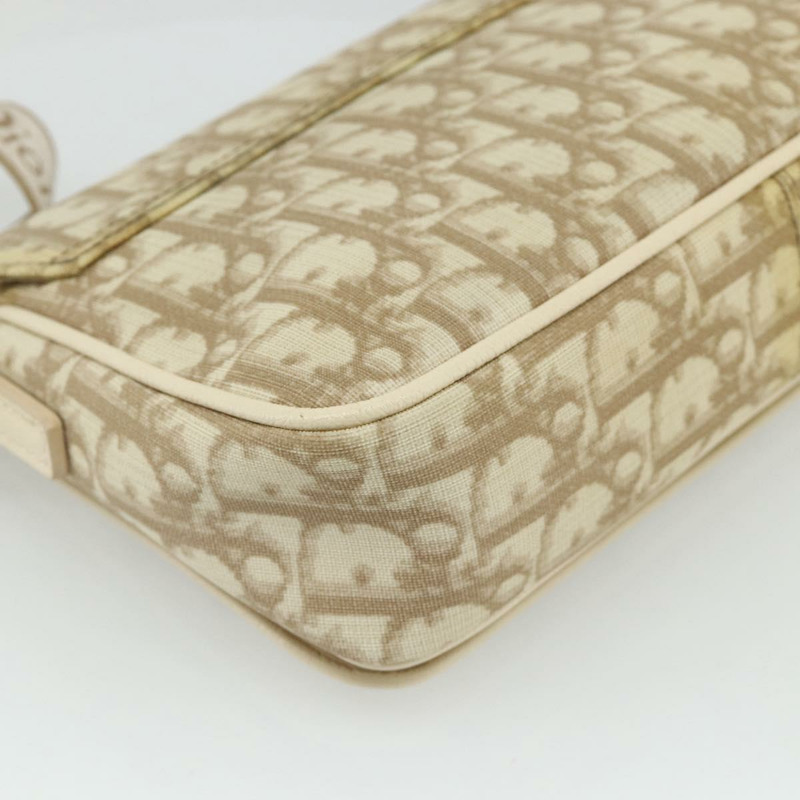 【日本直送】Christian Dior Trotter帆布肩背包 PVC 米色 銀色 正品 177983A-12
