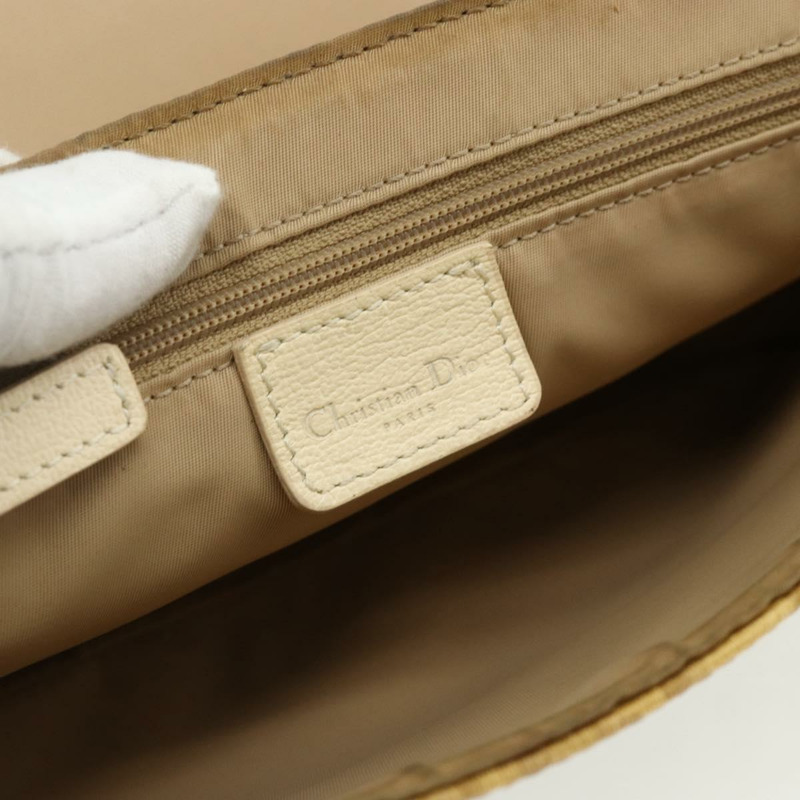 【日本直送】Christian Dior Trotter帆布肩背包 PVC 米色 銀色 正品 177983A-14
