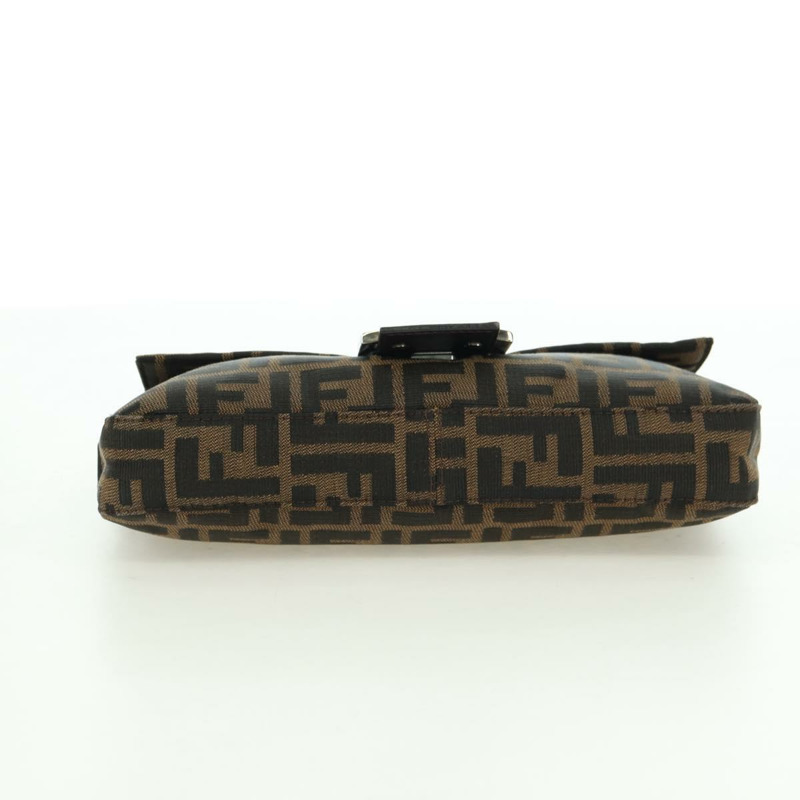 【日本直送】FENDI Zucca帆布Mamma Baguette單肩包 黑色棕色 正品 177212SAV-4