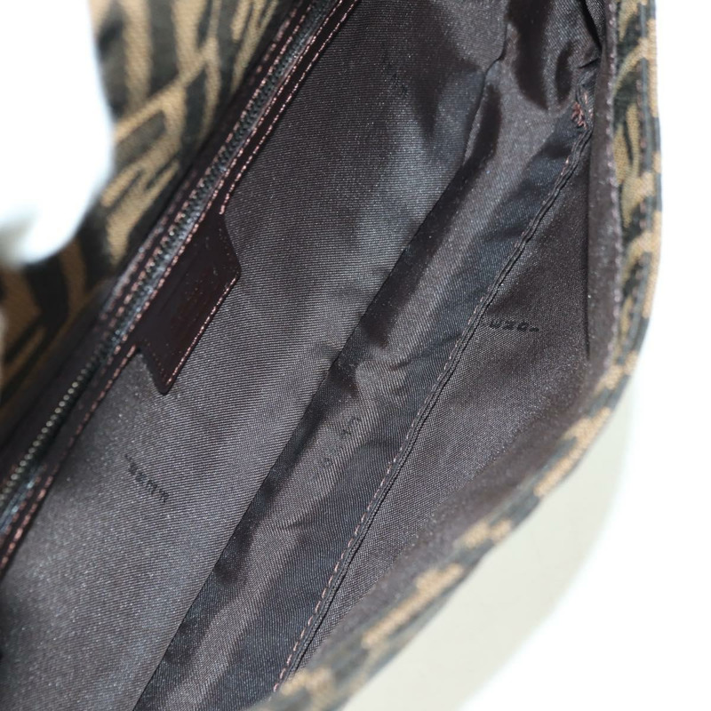 【日本直送】FENDI Zucca帆布Mamma Baguette單肩包 黑色棕色 正品 177212SAV-9